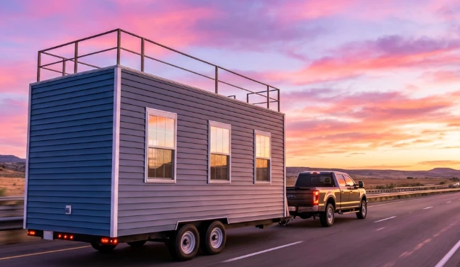 トレーラーハウス移動イメージ